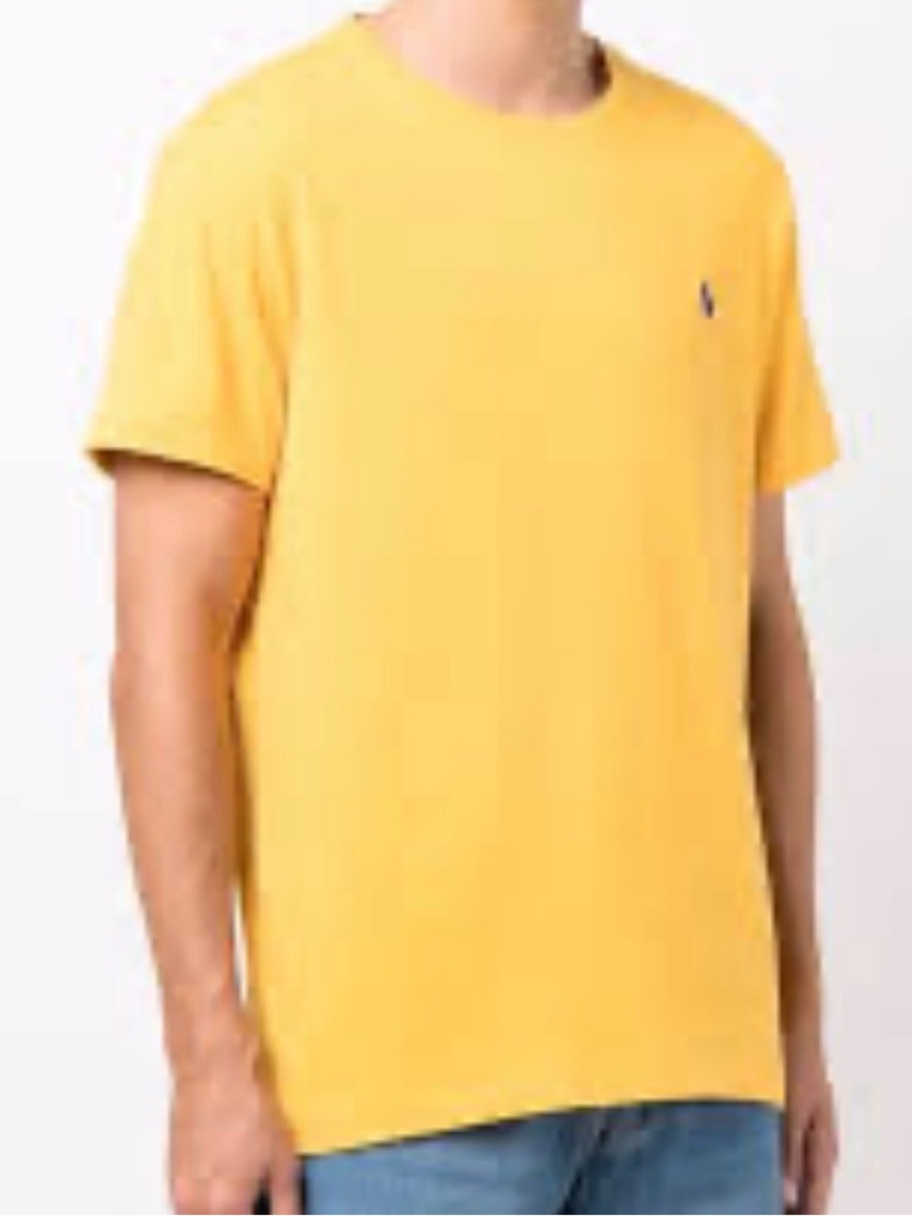 Polo by Ralph Lauren Golden Yellow Short Sleeve Tee with Navy Pony 2XB EUC